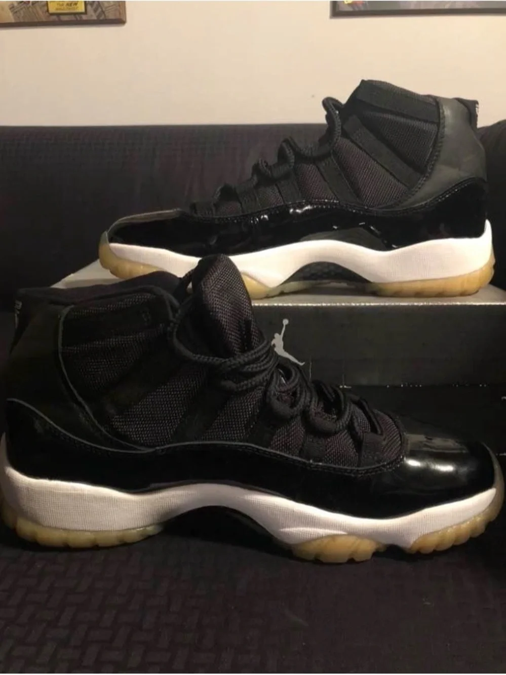 Jordan Men's High-Top Athletic Sneakers in Black/White